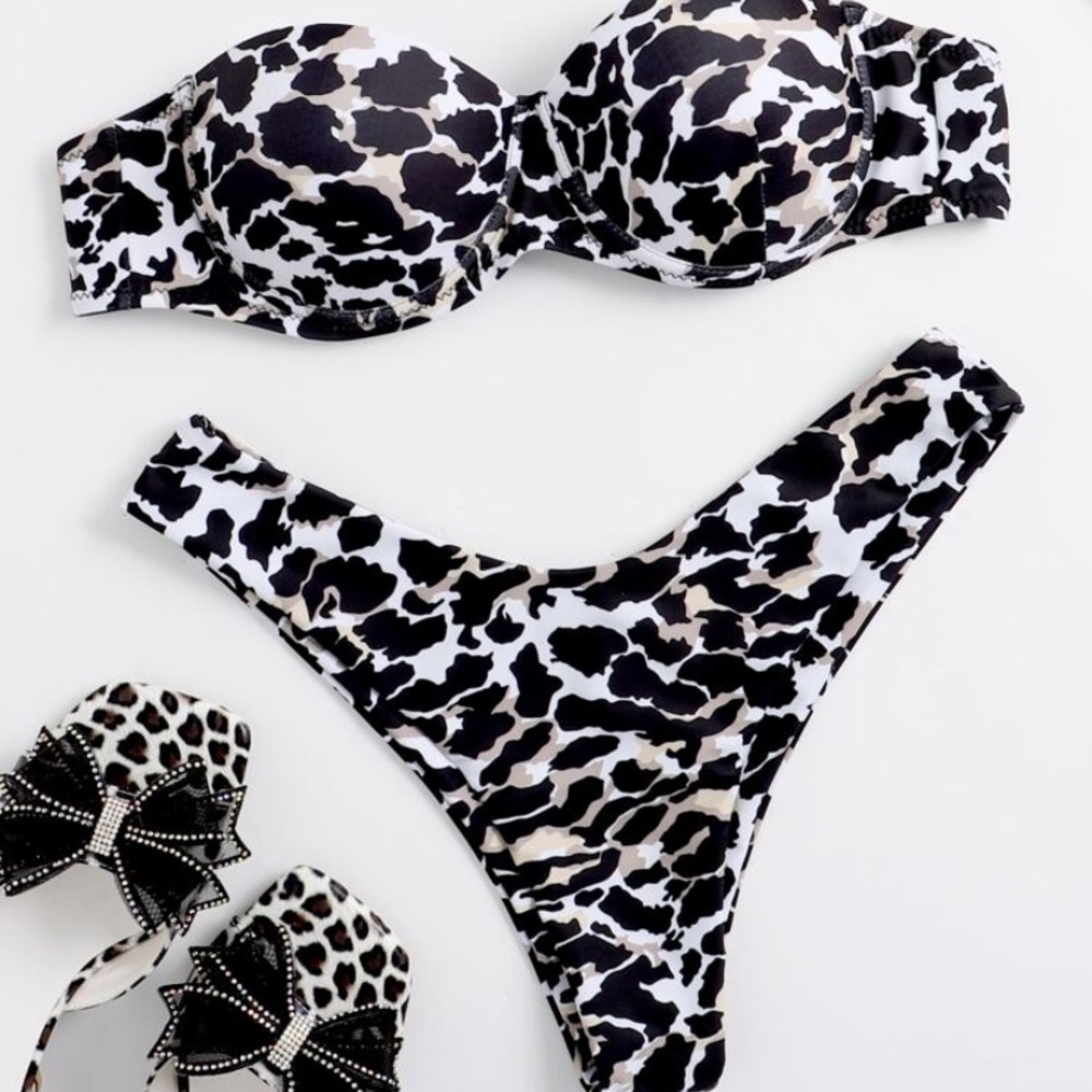 Shein Cheetah Leopard Animal Print Bikini